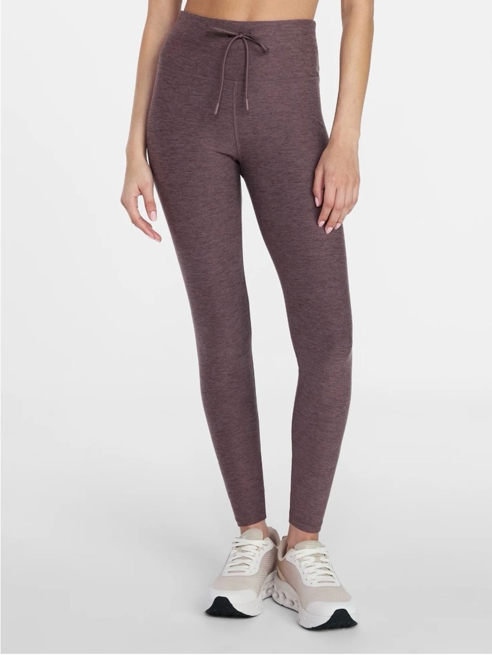 NWT! Athletic Works Heathered Purple Beech High-Rise Drawstring Leggings. XXL.